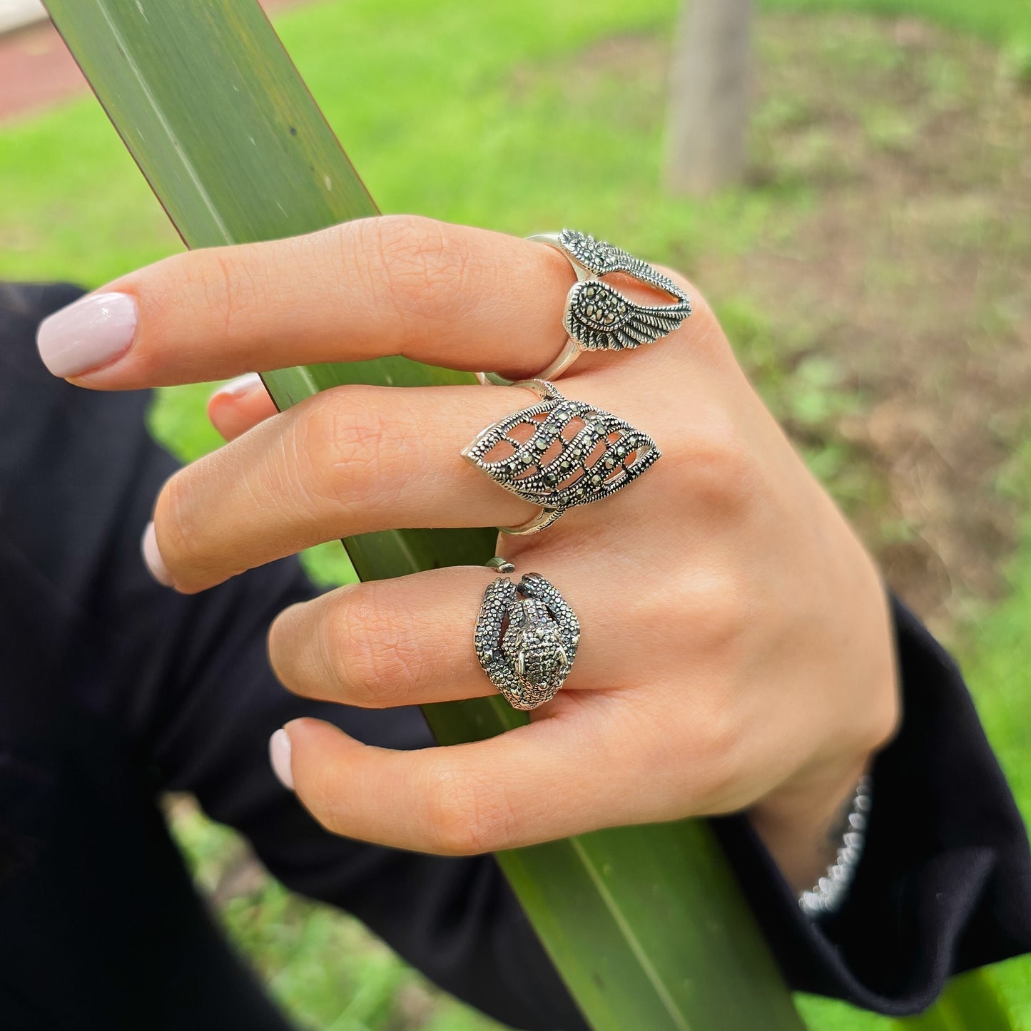Jaguar Sterling Silver Ring