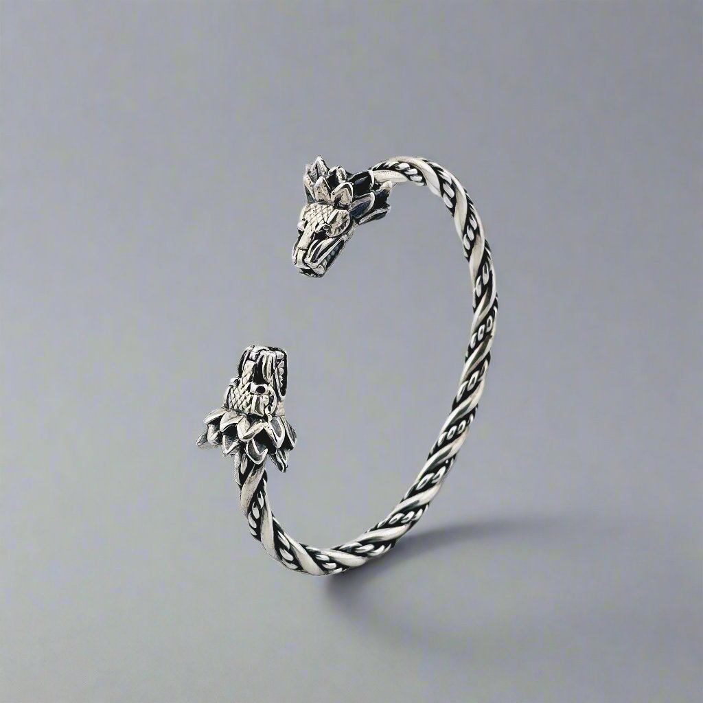 Quetzal Silver Cuff Bangle