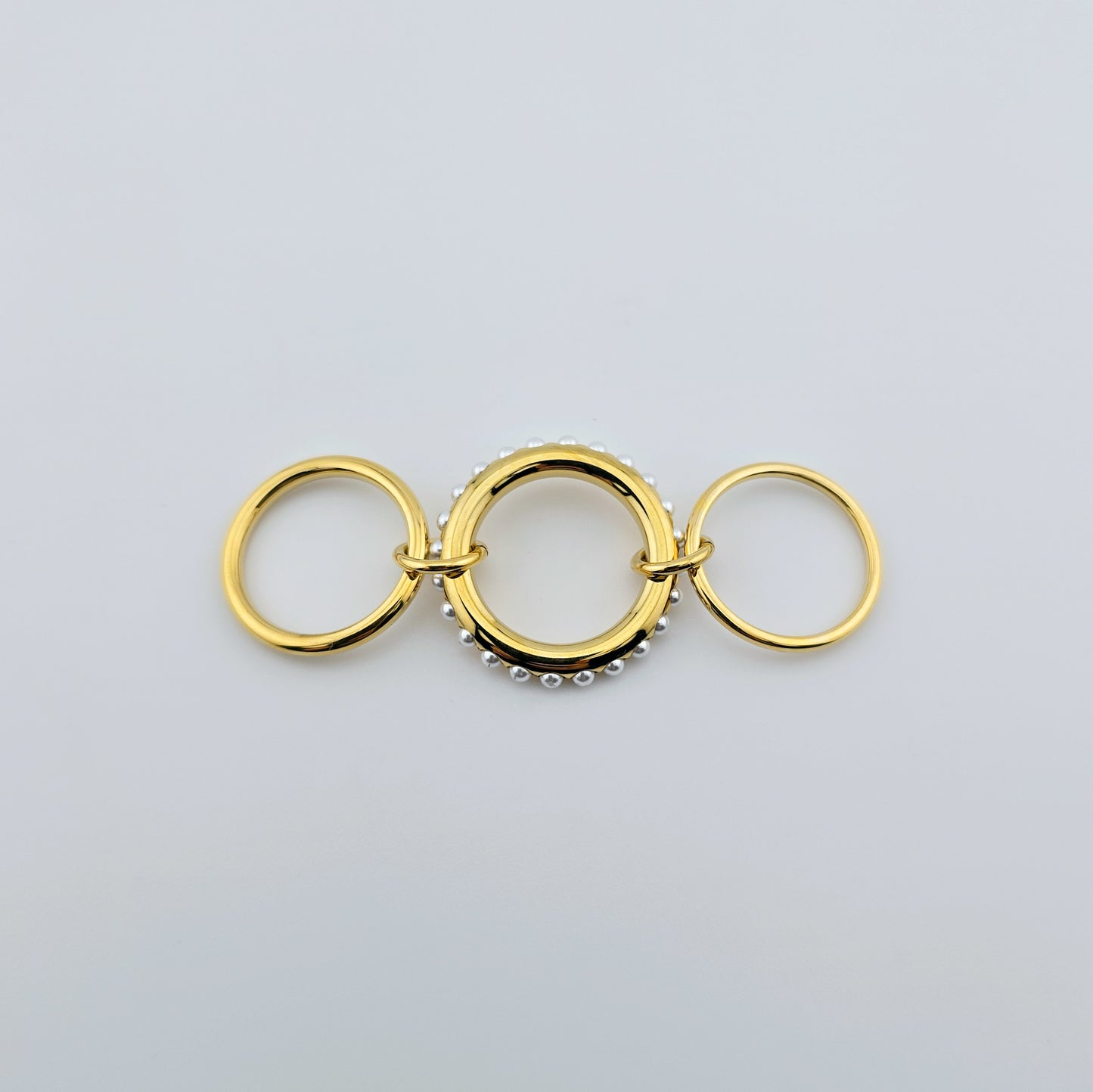 Destiny - Gold Stack Pearl Ring