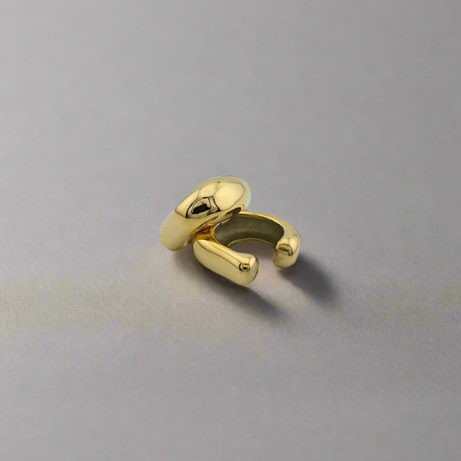 Icon - Irregular Single Gold-Plated Stainless Steel Ear Cuff Earring
