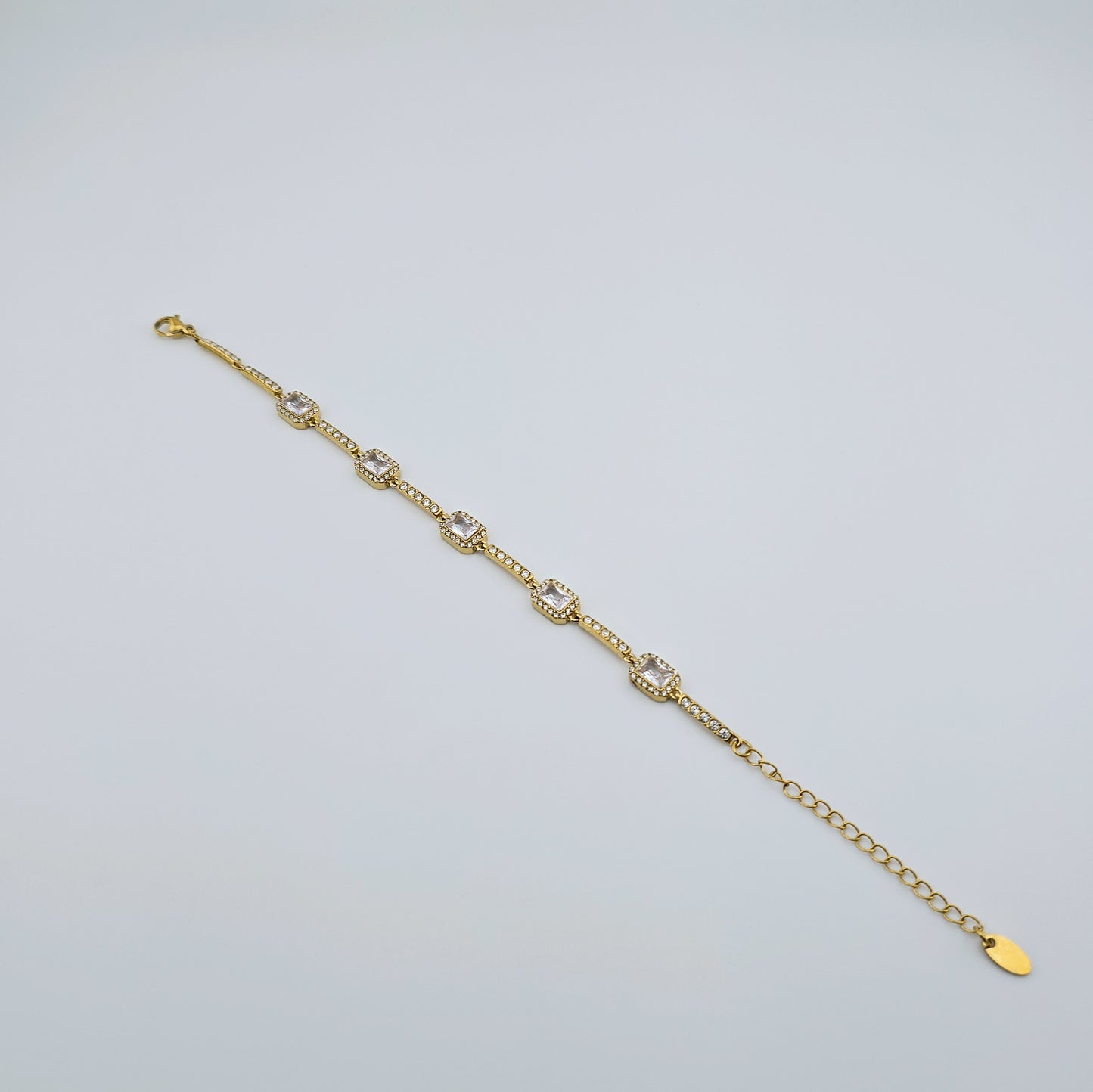Audrey - Gold & Cubic Zirconias Tennis Bracelet