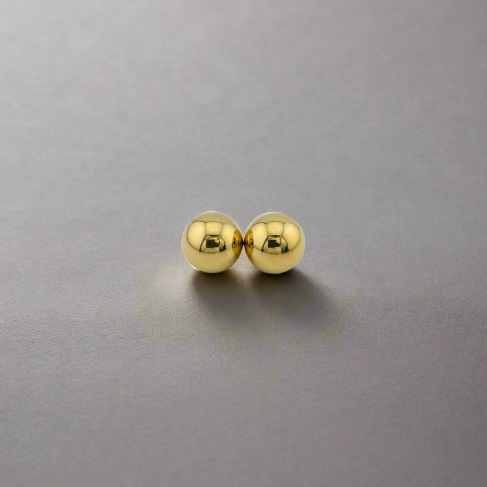 Wrecking Ball - Chunky Light Gold-Plated Stainless Steel Stud Earrings