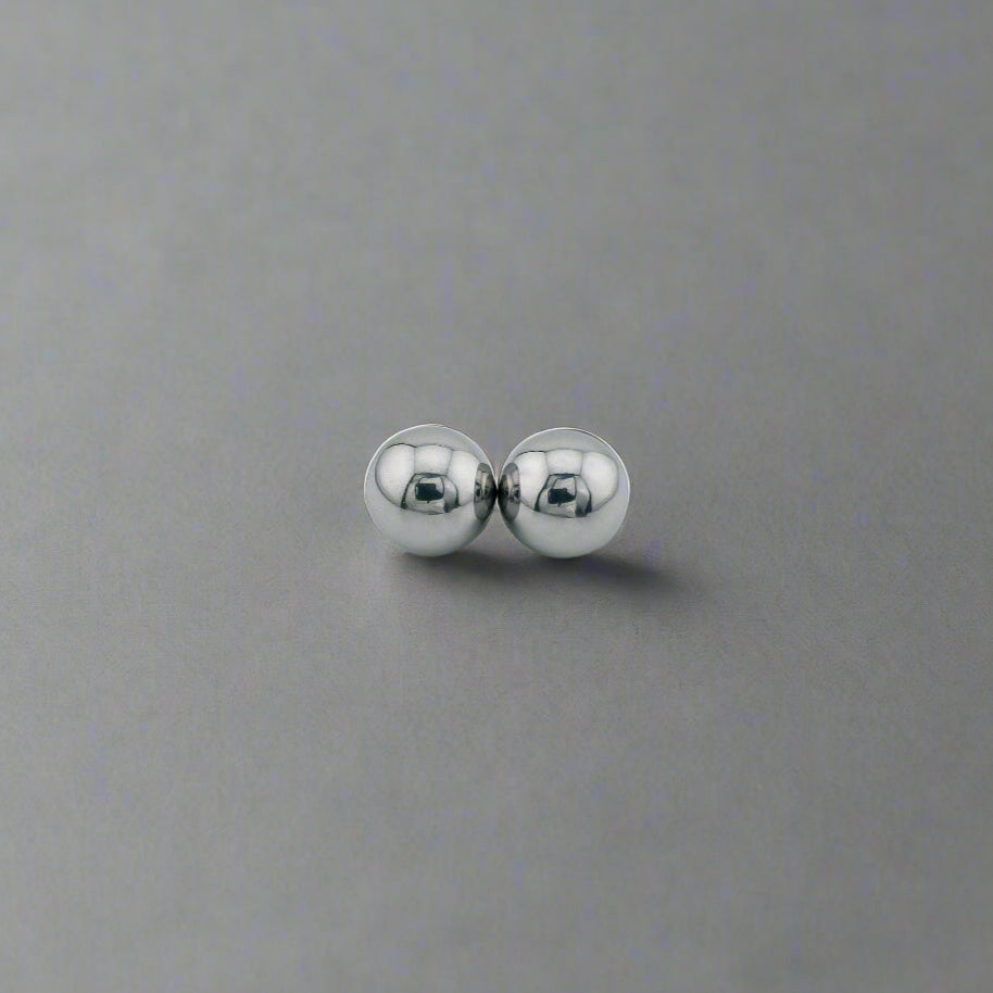 Wrecking Ball - Chunky Light Gold-Plated Stainless Steel Stud Earrings