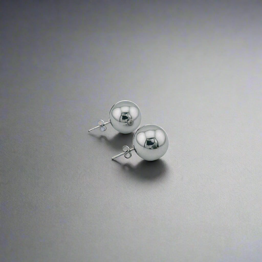 Wrecking Ball - Chunky Light Gold-Plated Stainless Steel Stud Earrings