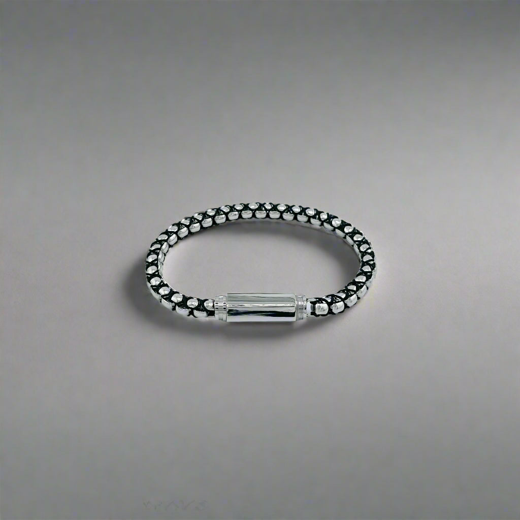 Marlon - Cotton Rope Hand-Braided Stainless Steel Bracelet