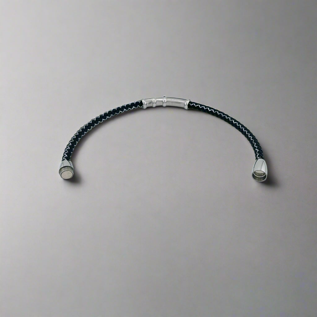 Dean - Cotton Rope hand-Braided Stainless Steel Bracelet