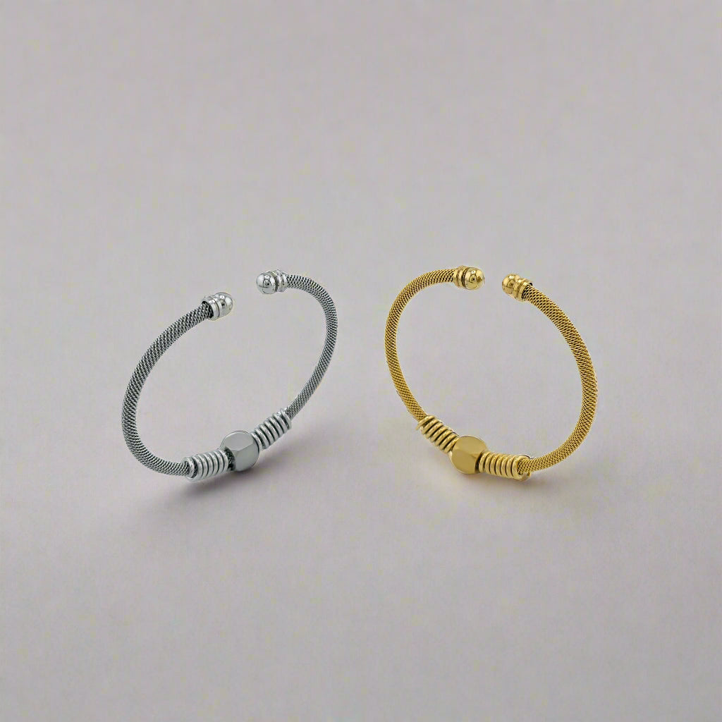 Thor - Gold & Stainless Steel Cuff Bracelet