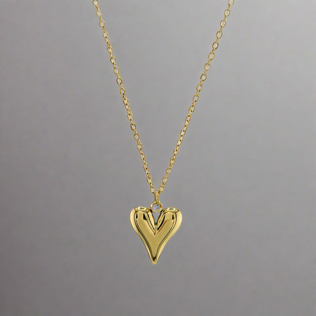 Ace - Gold Pointed Heart Necklace