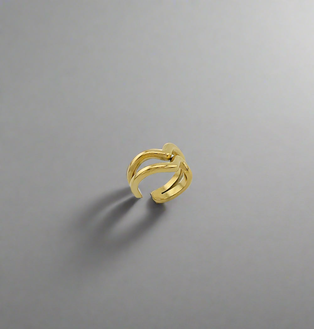 Waves - Gold Accent Singlet Cuff Earring