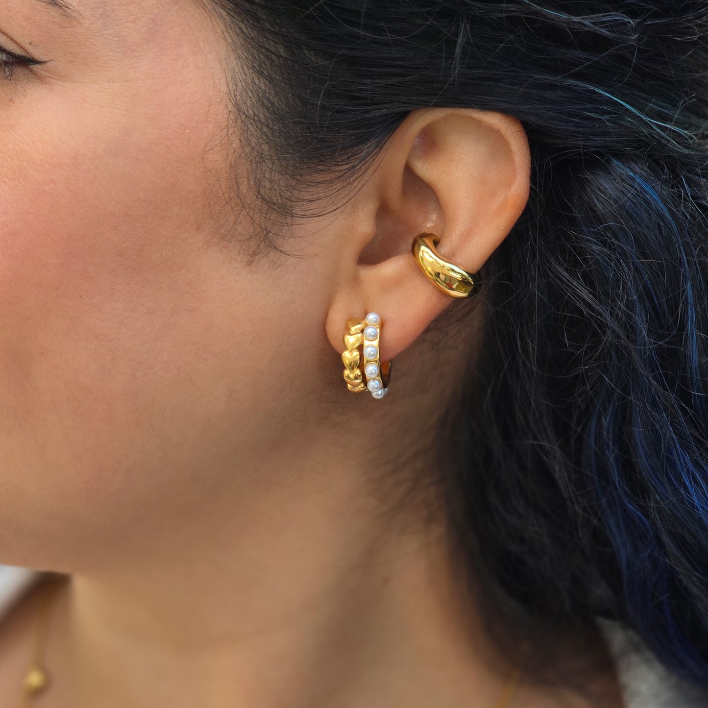 Icon - Gold Irregular Single Ear Cuff Earring