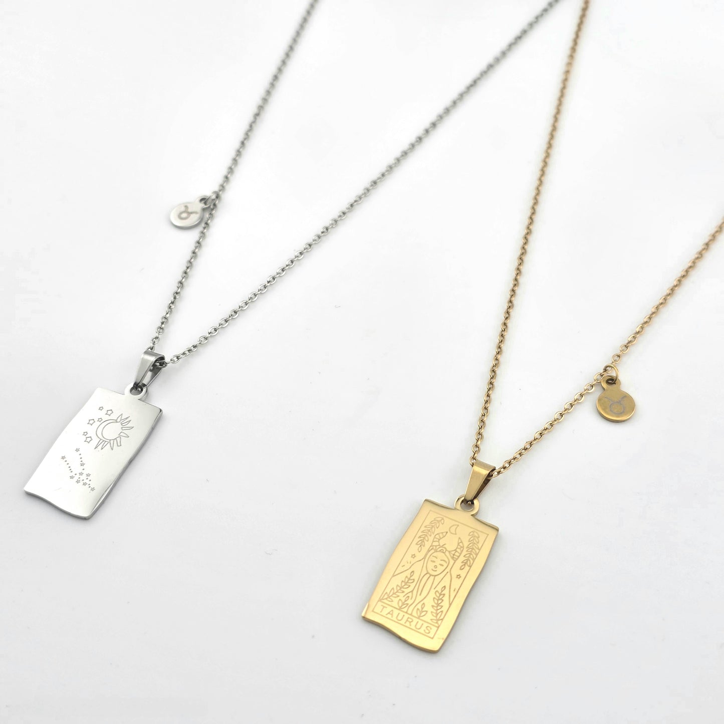 Star Chart - Gold Engraved Necklace