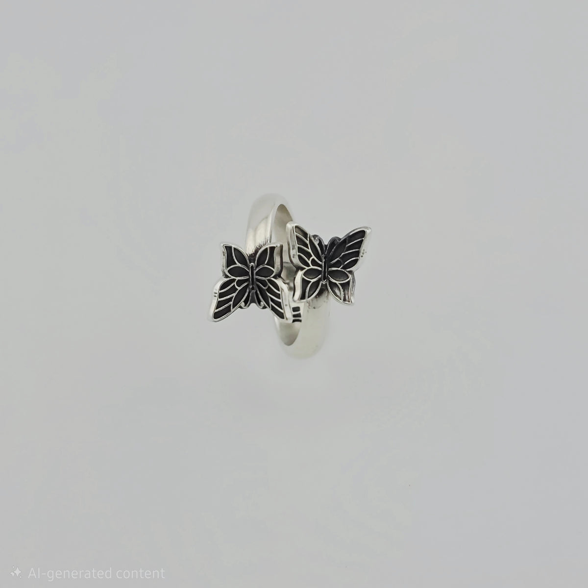 Mariposas Sterling Silver Adjustable Ring