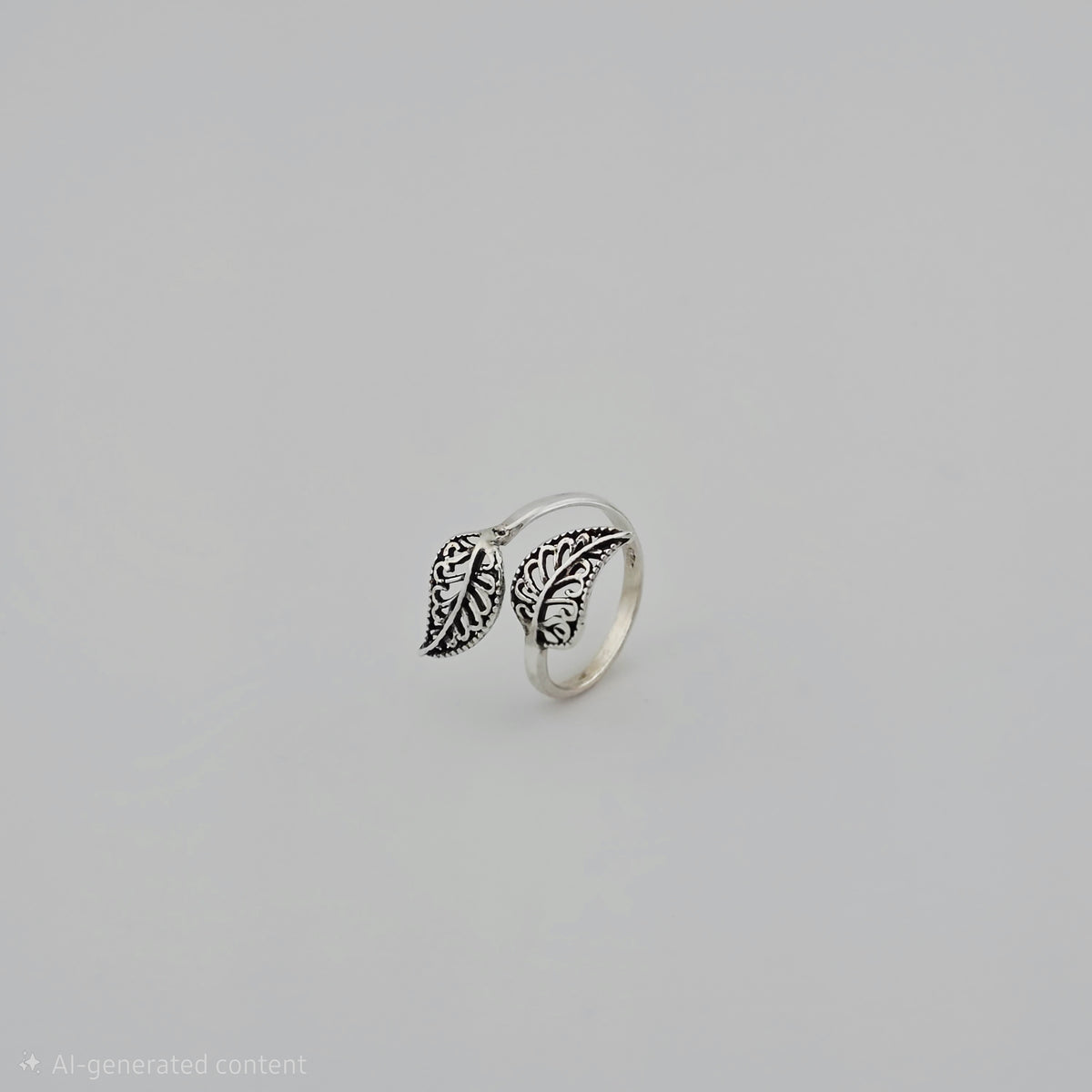 Hojas Sterling Silver Adjustable Ring