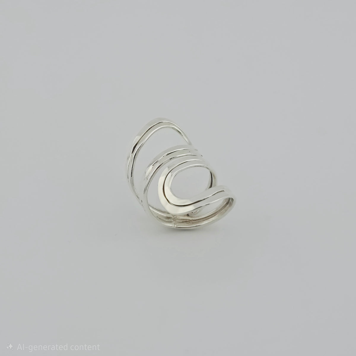 Ondas Sterling Silver Adjustable Ring