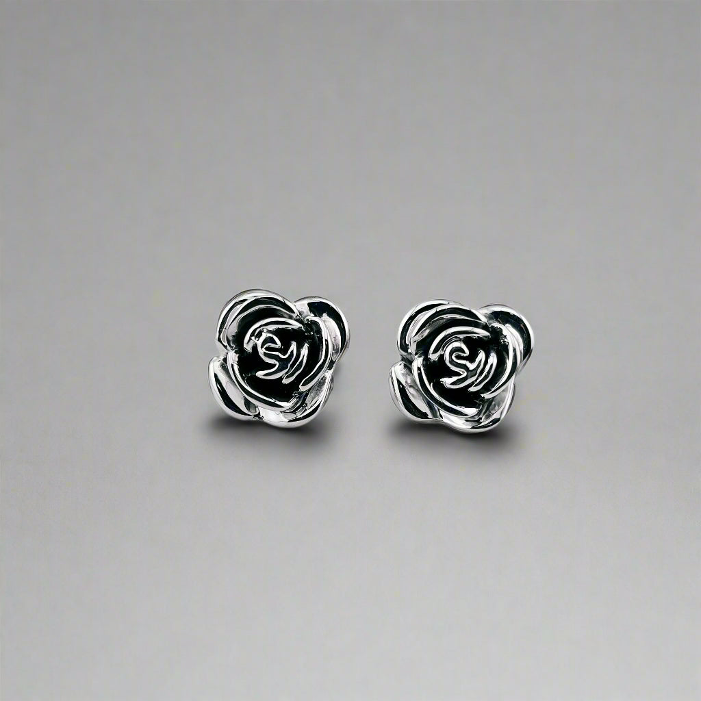 Rosa Silver Earrings frontal view