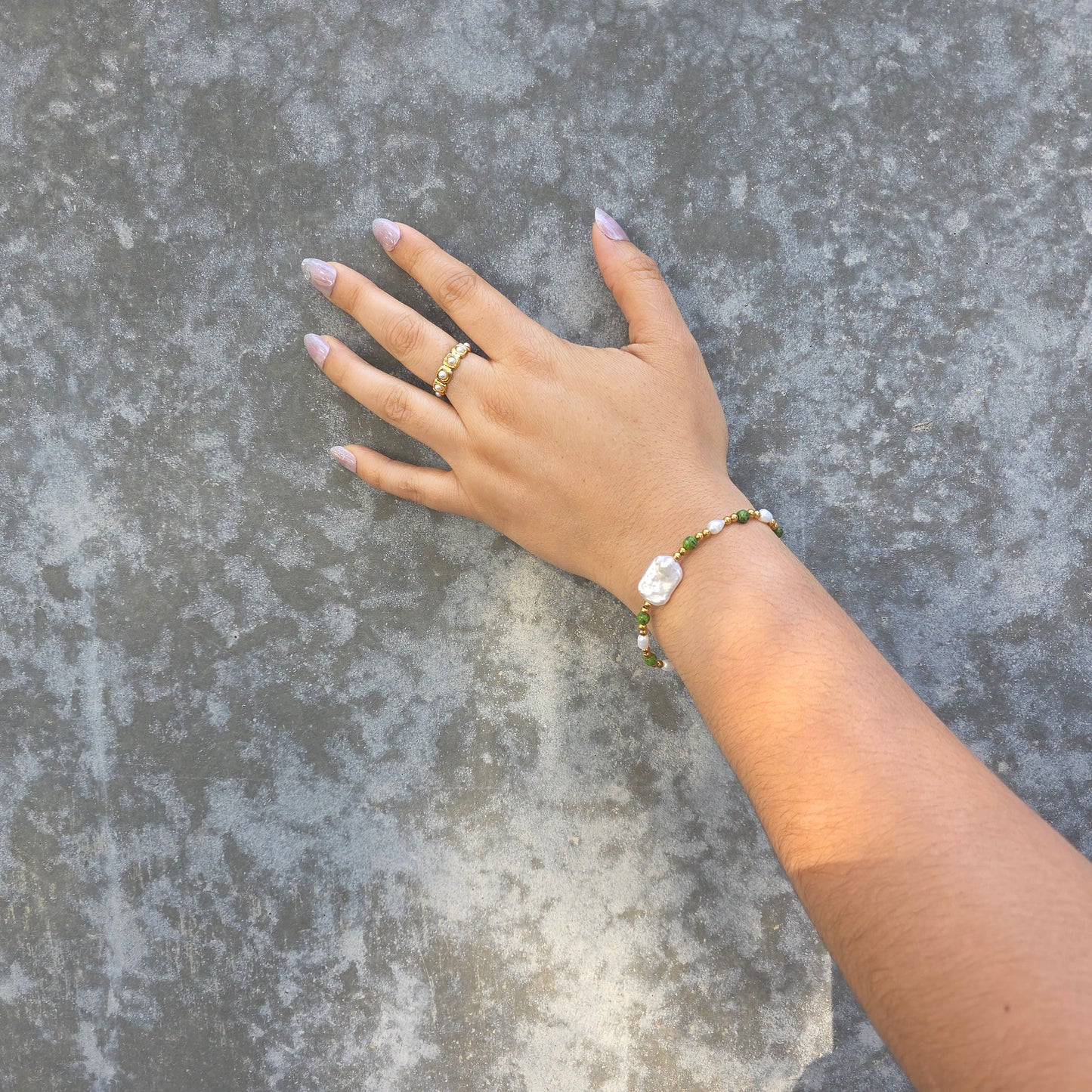 Island - Gold Gemstone & Pearls
