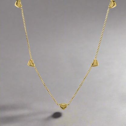 LOVE - Gold Hearts Accent Necklace