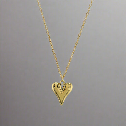 Ace - Gold Pointed Heart Necklace