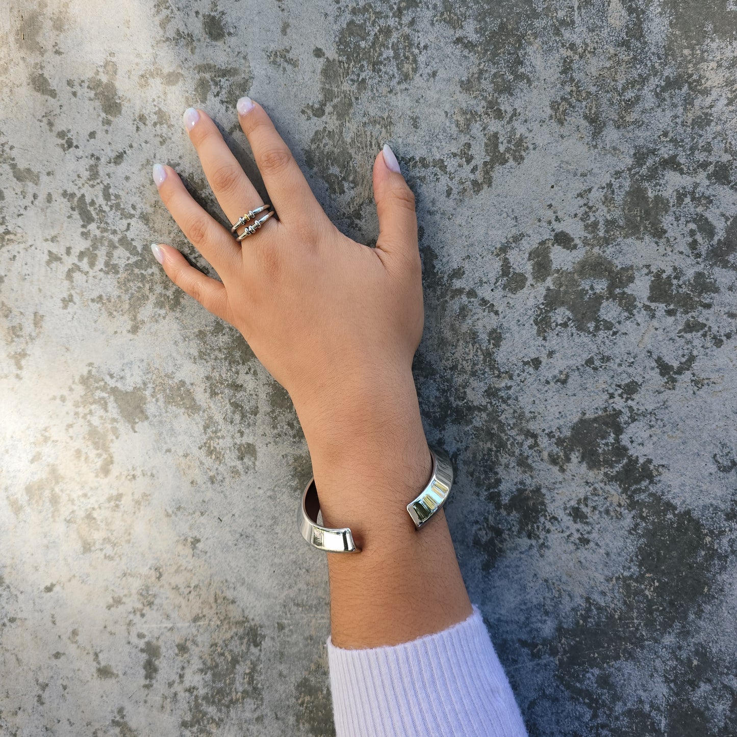 Liza - Retro Geometric Stainless Steel Cuff Bracelet