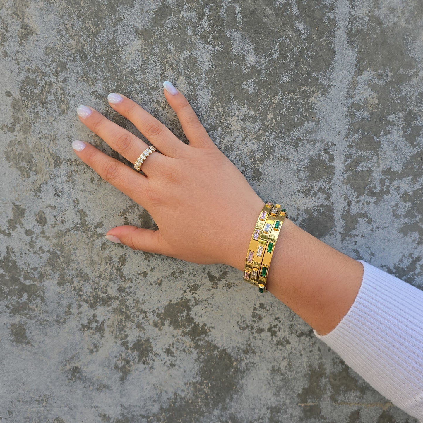 Crown - Cubic Zirconia & Gold Bracelet