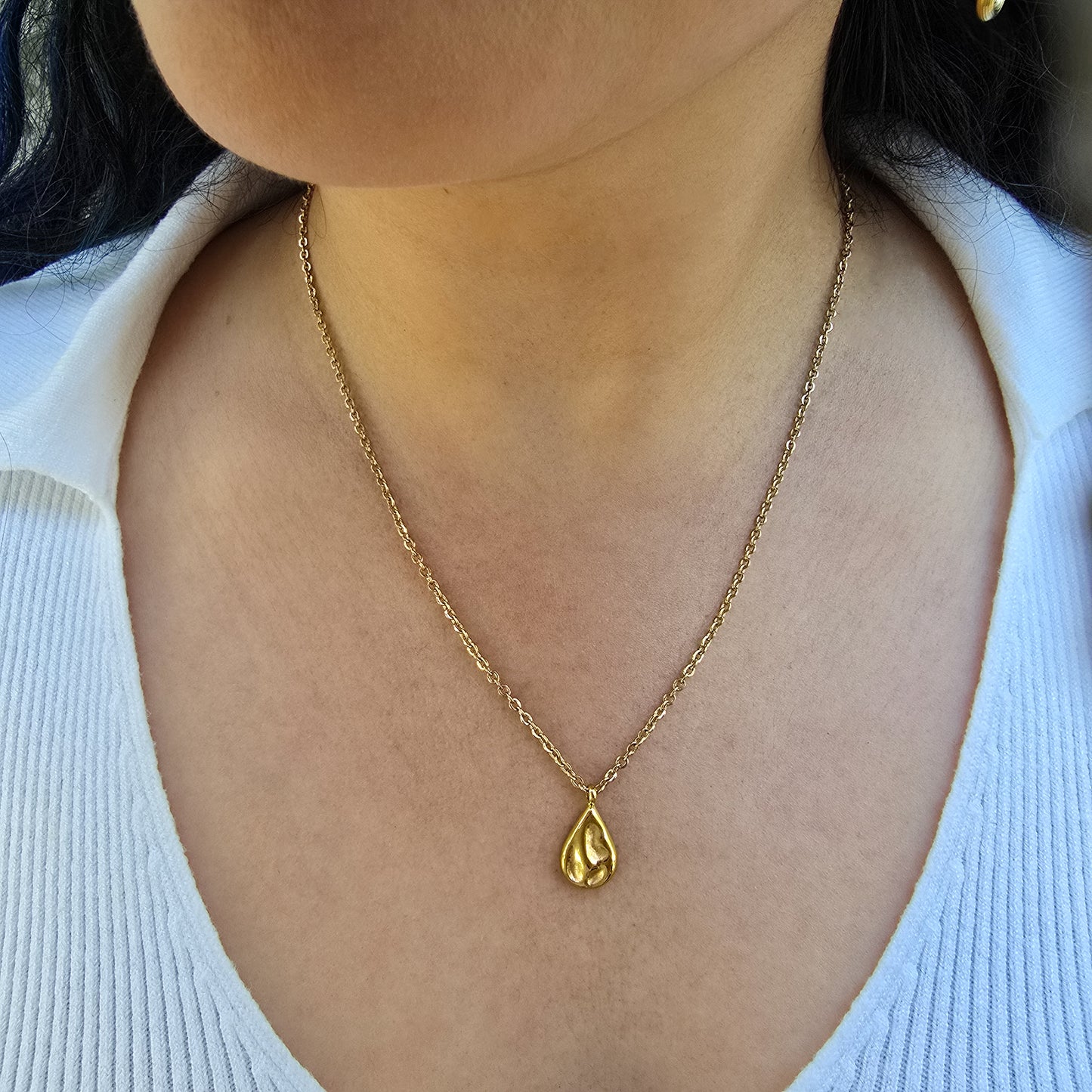 Droplet Gold Necklace