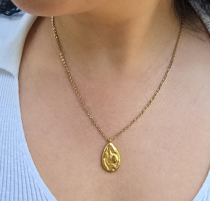 Drop- Gold Accent Necklace