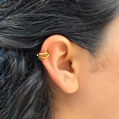 Waves - Gold Accent Singlet Cuff Earring