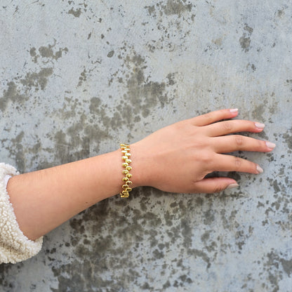 Sequins - Gold Ovals Bracelet
