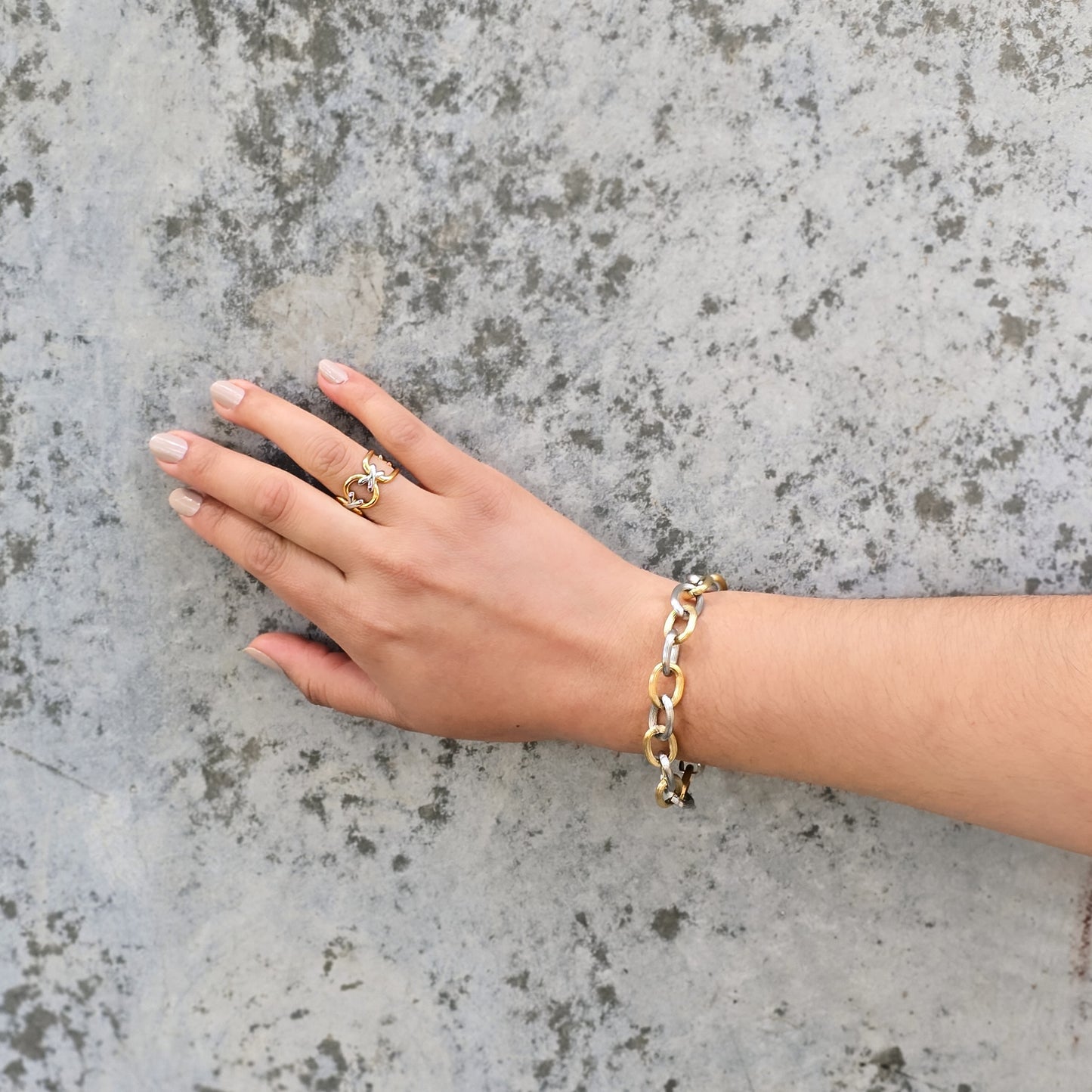 Verona - Gold Two Tone Chain Bracelet