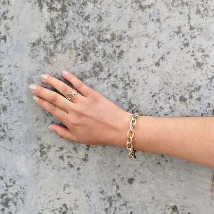 Verona - Gold Two Tone Chain Bracelet