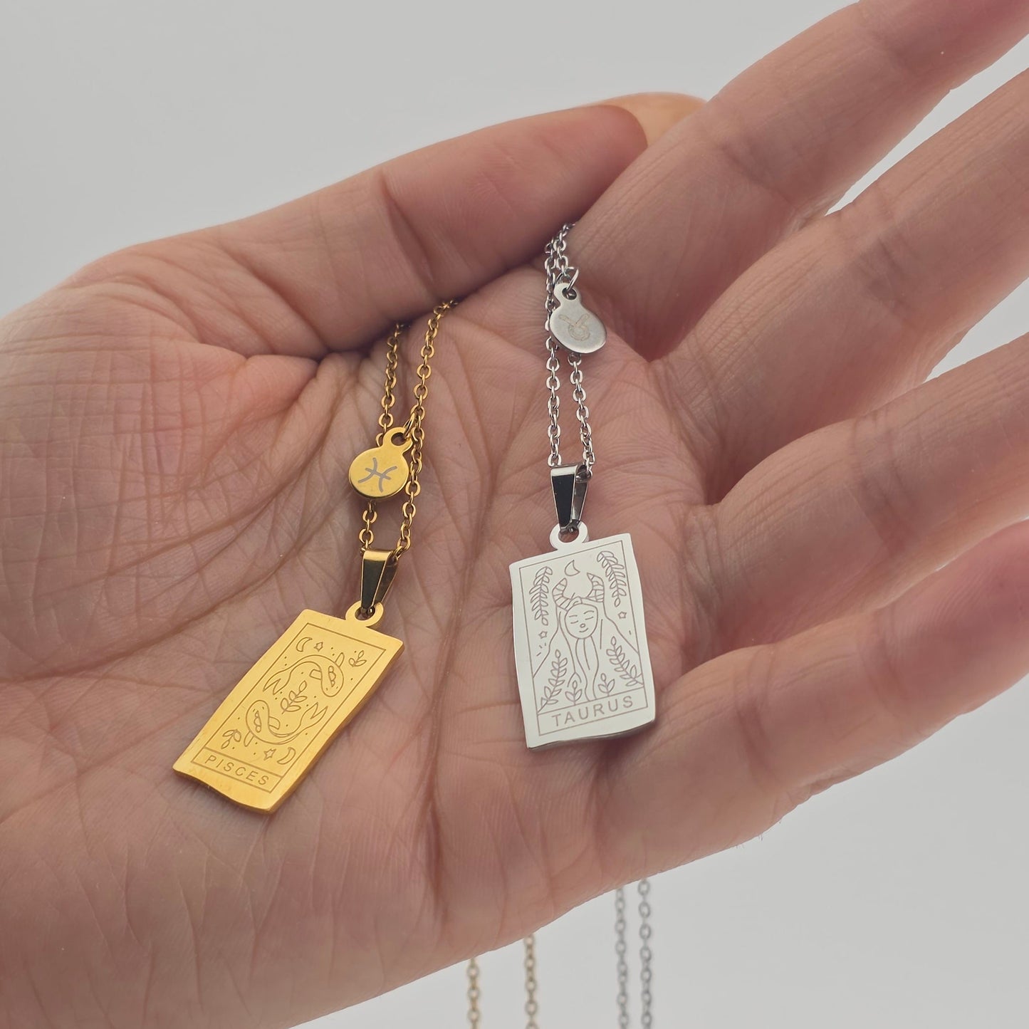 Star Chart - Gold Engraved Necklace