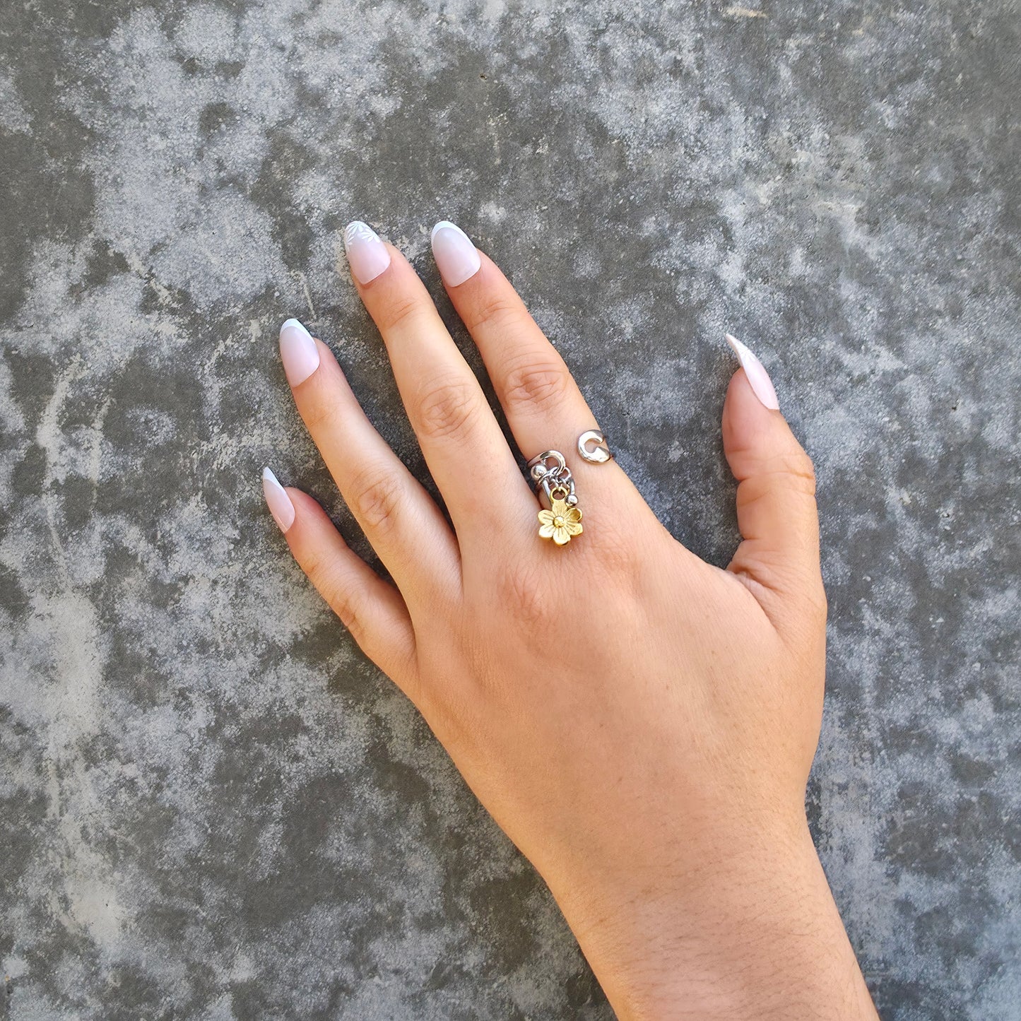 Safety Ring - Gold & Silver Adjustable Ring