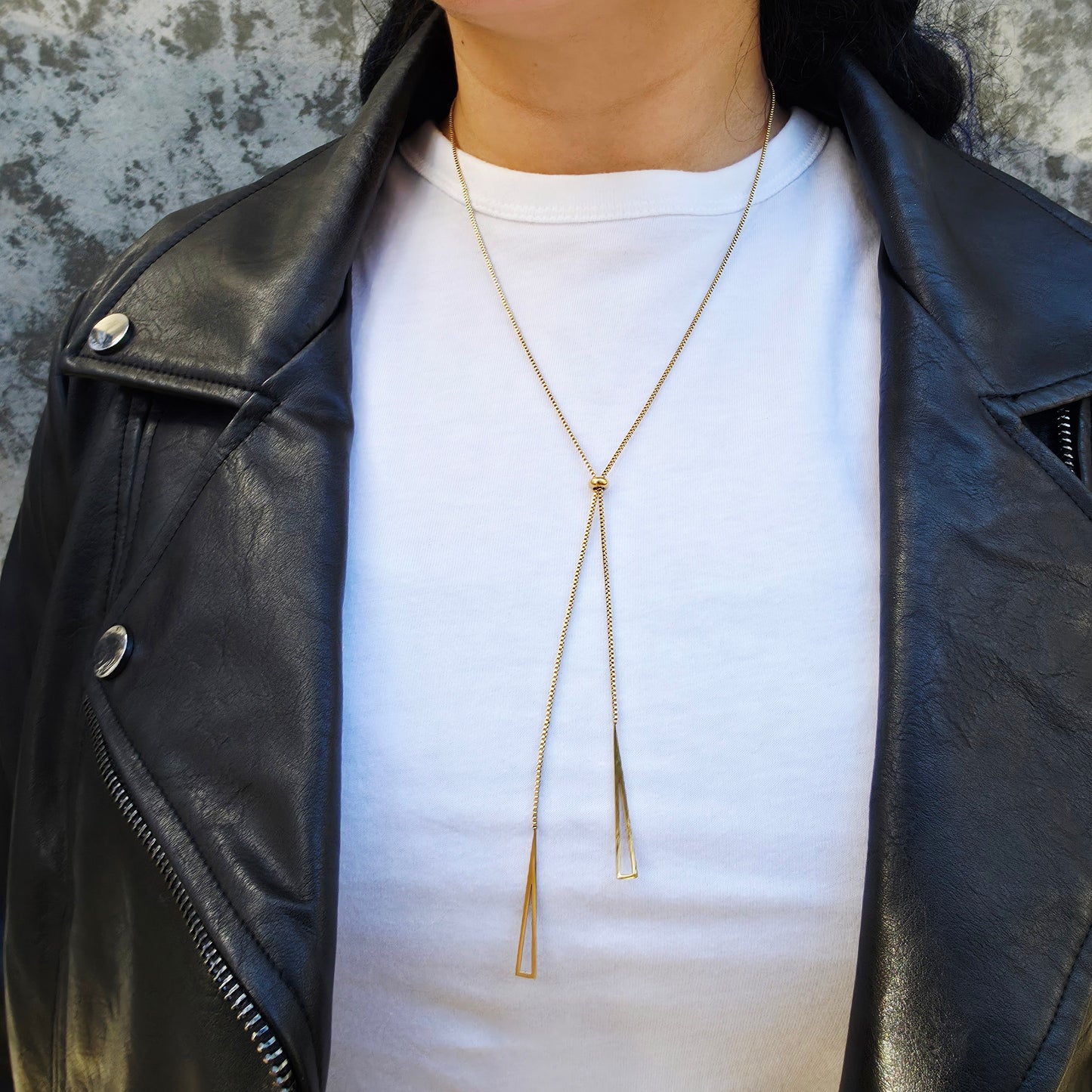 Bow - Gold Tie Necklace