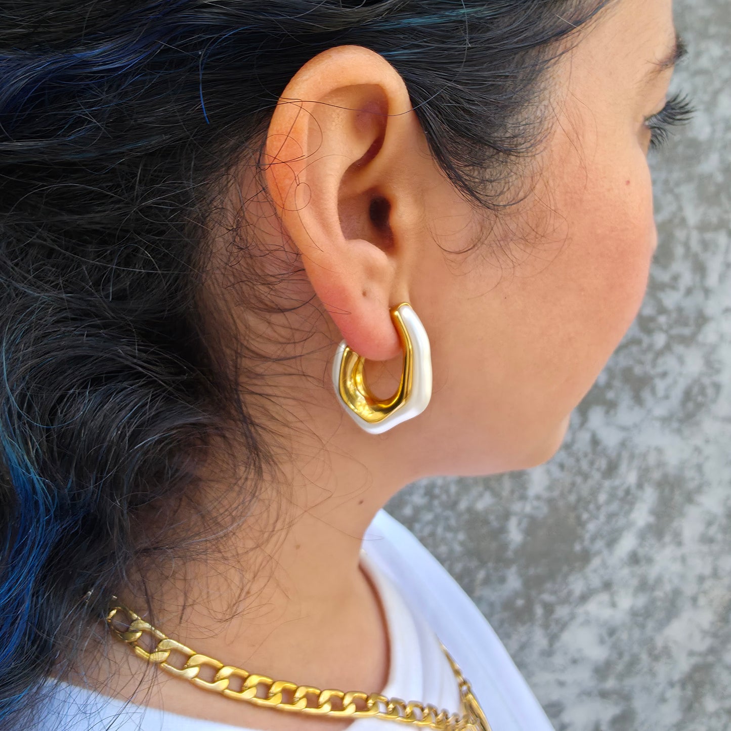 Clouds - Gold & Pearl Earrings