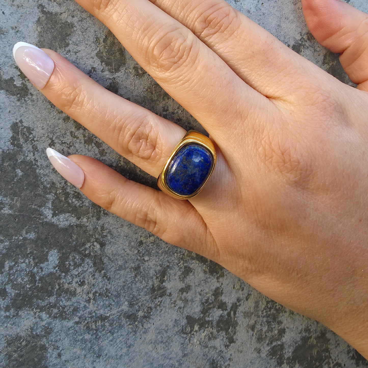 Lazuli - Gold & Stone Ring