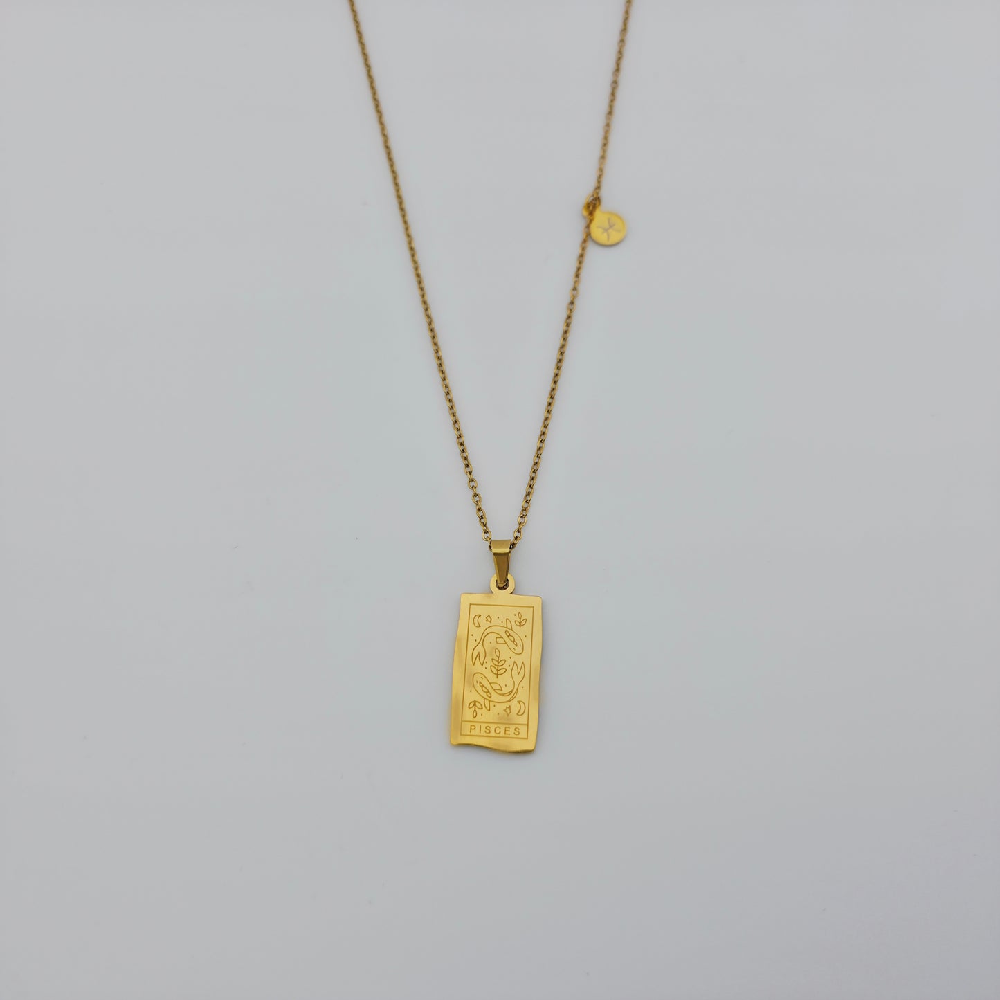Star Chart - Gold Engraved Necklace