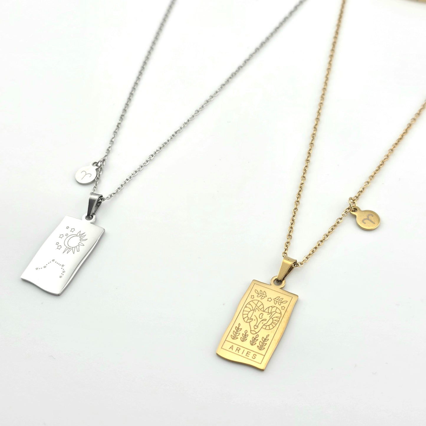 Star Chart - Gold Engraved Necklace