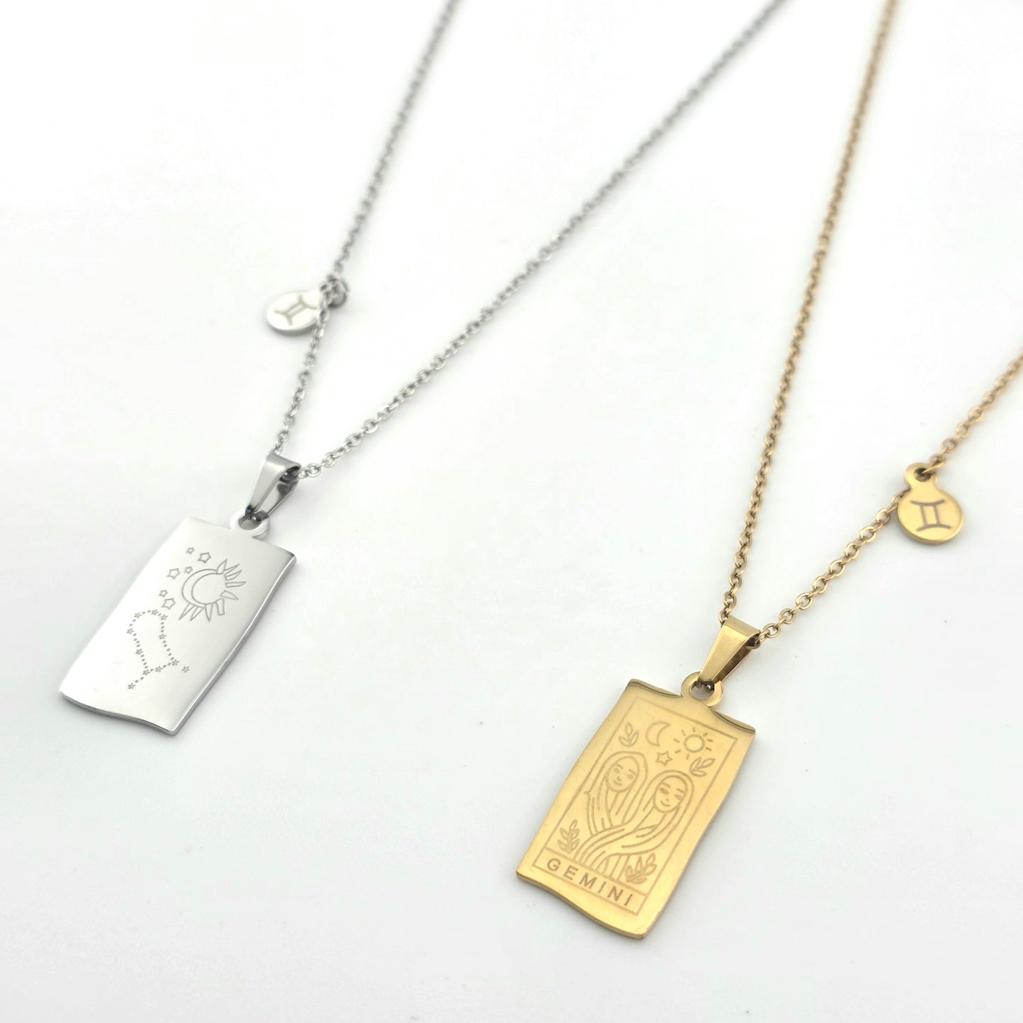 Star Chart - Gold Engraved Necklace