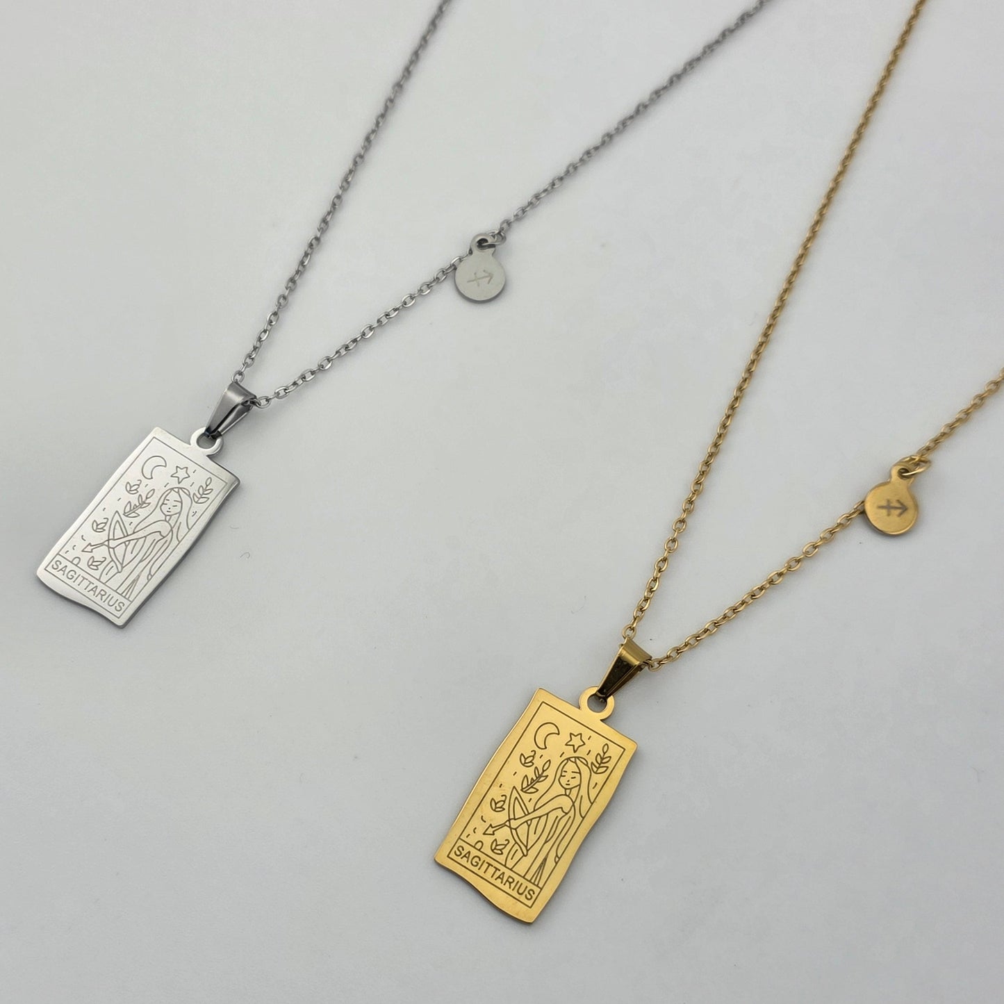 Star Chart - Gold Engraved Necklace