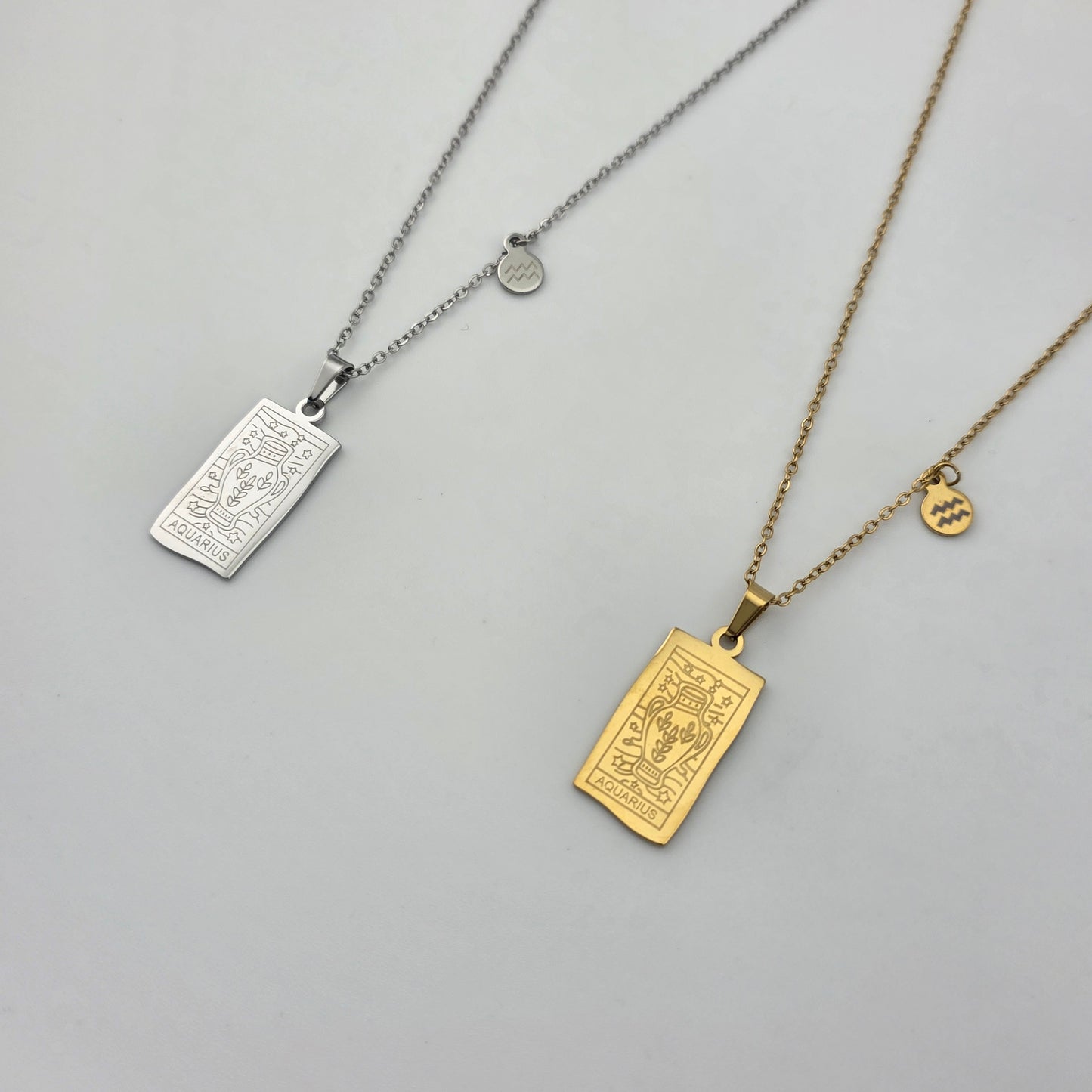 Star Chart - Gold Engraved Necklace