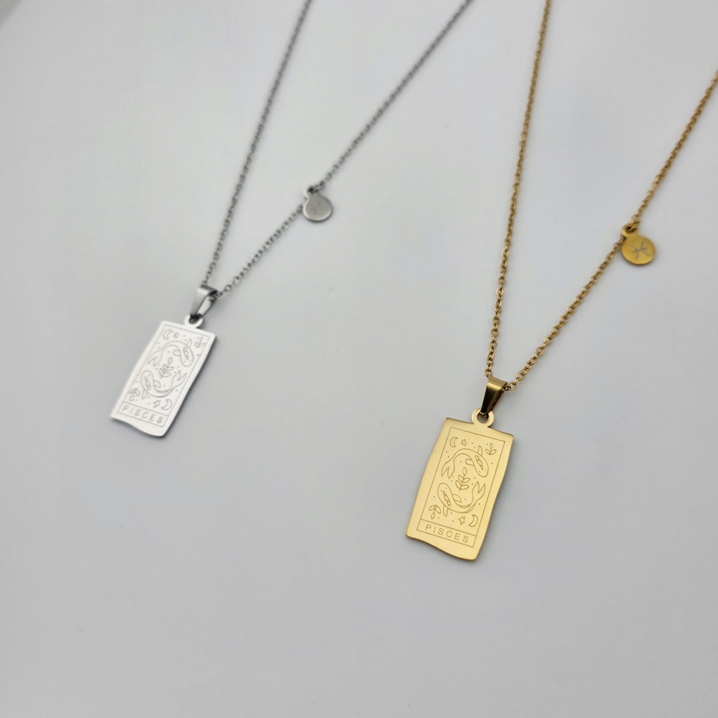Star Chart - Gold Engraved Necklace