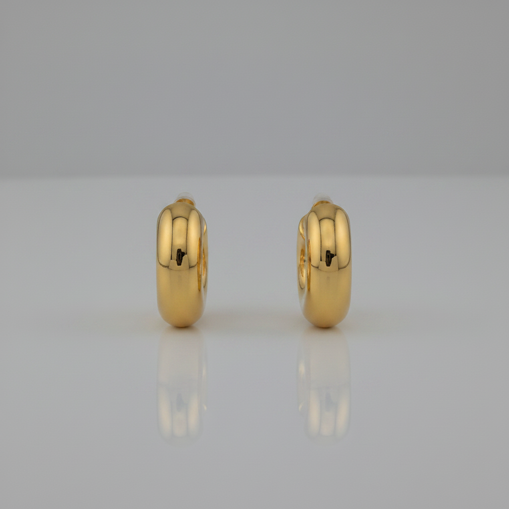 Bold - Gold Chunky Hoop Earrings