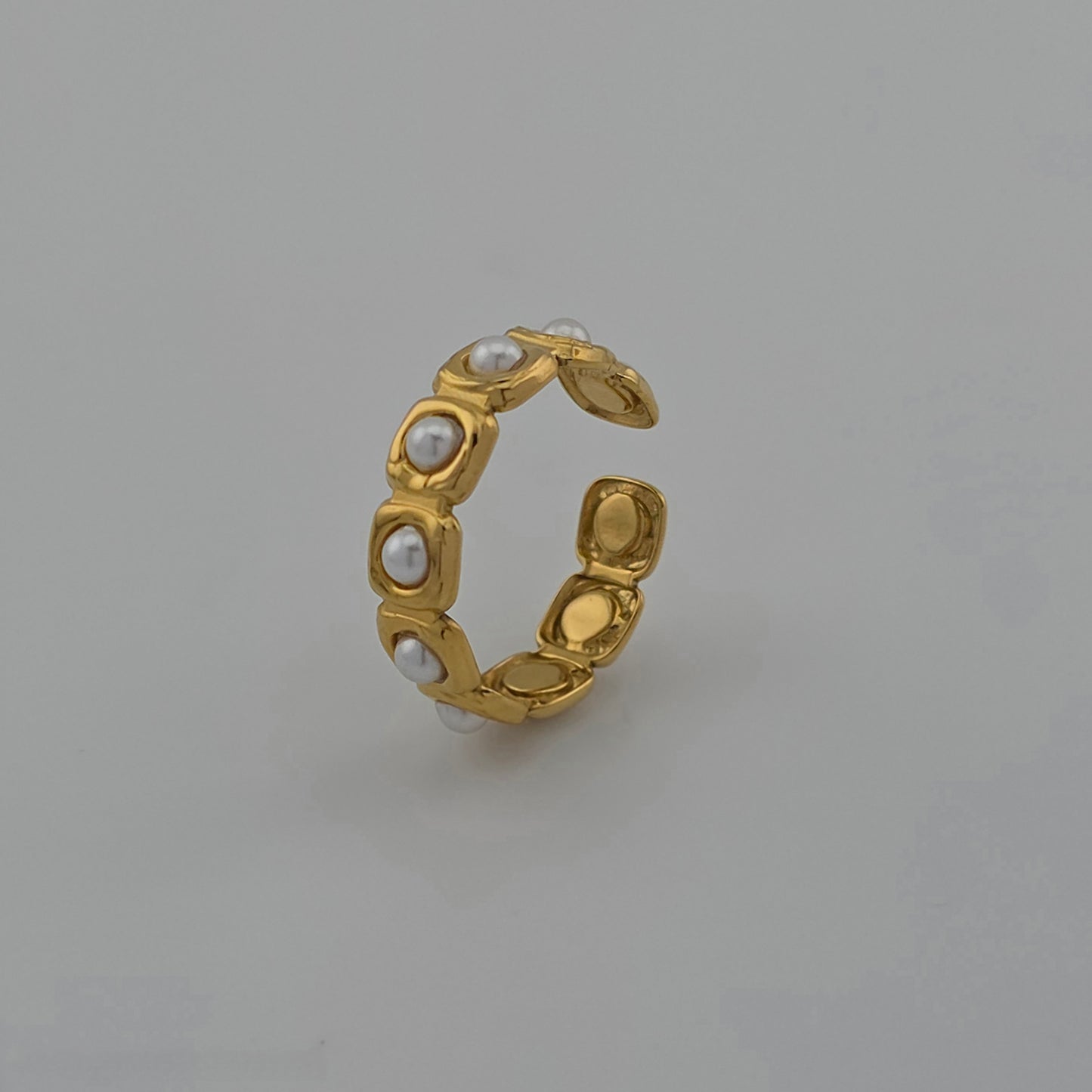 Mermaid - Gold & Pearls Adjustable Ring