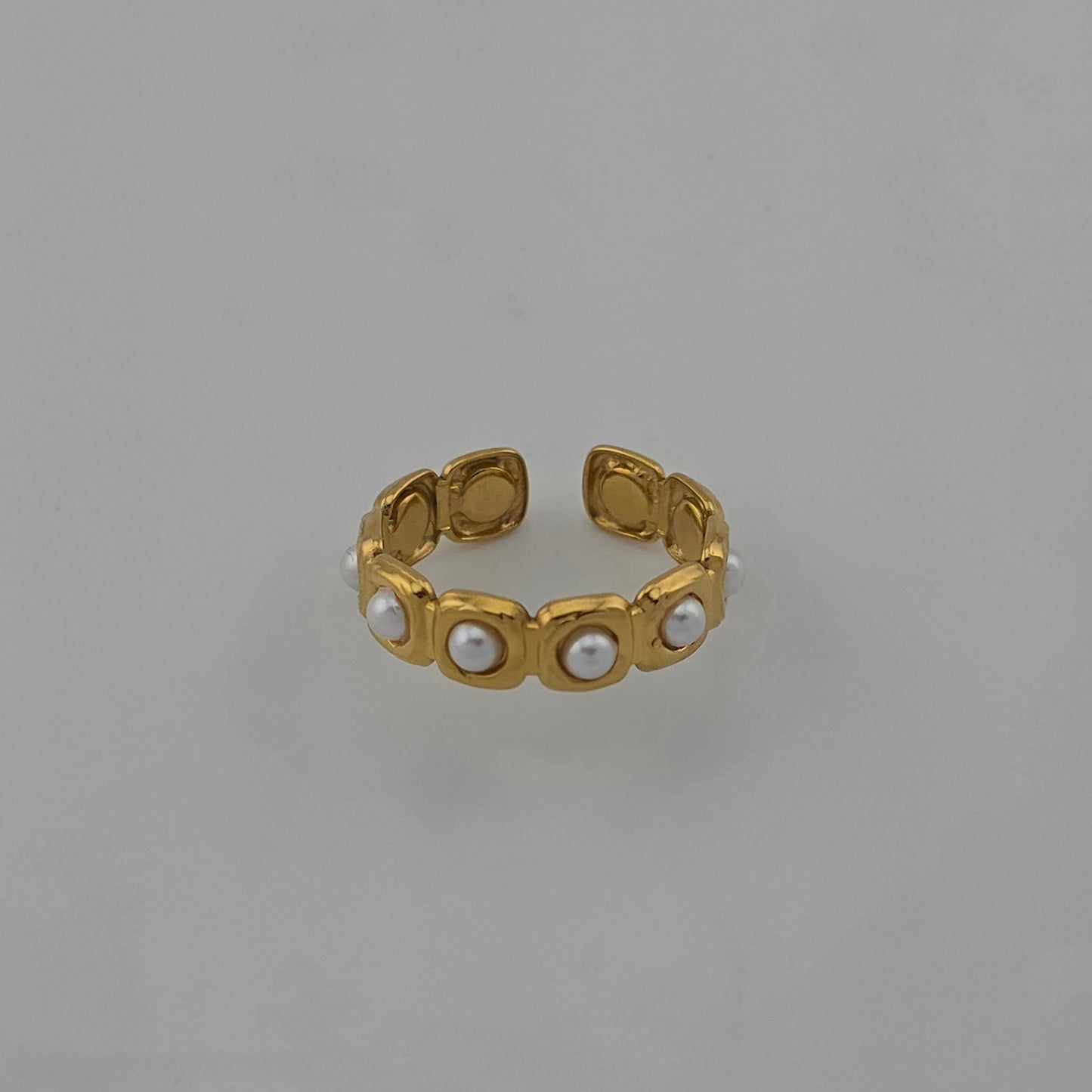 Mermaid - Gold & Pearls Adjustable Ring