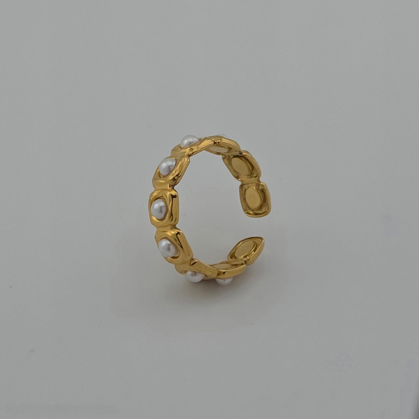 Mermaid - Gold & Pearls Adjustable Ring
