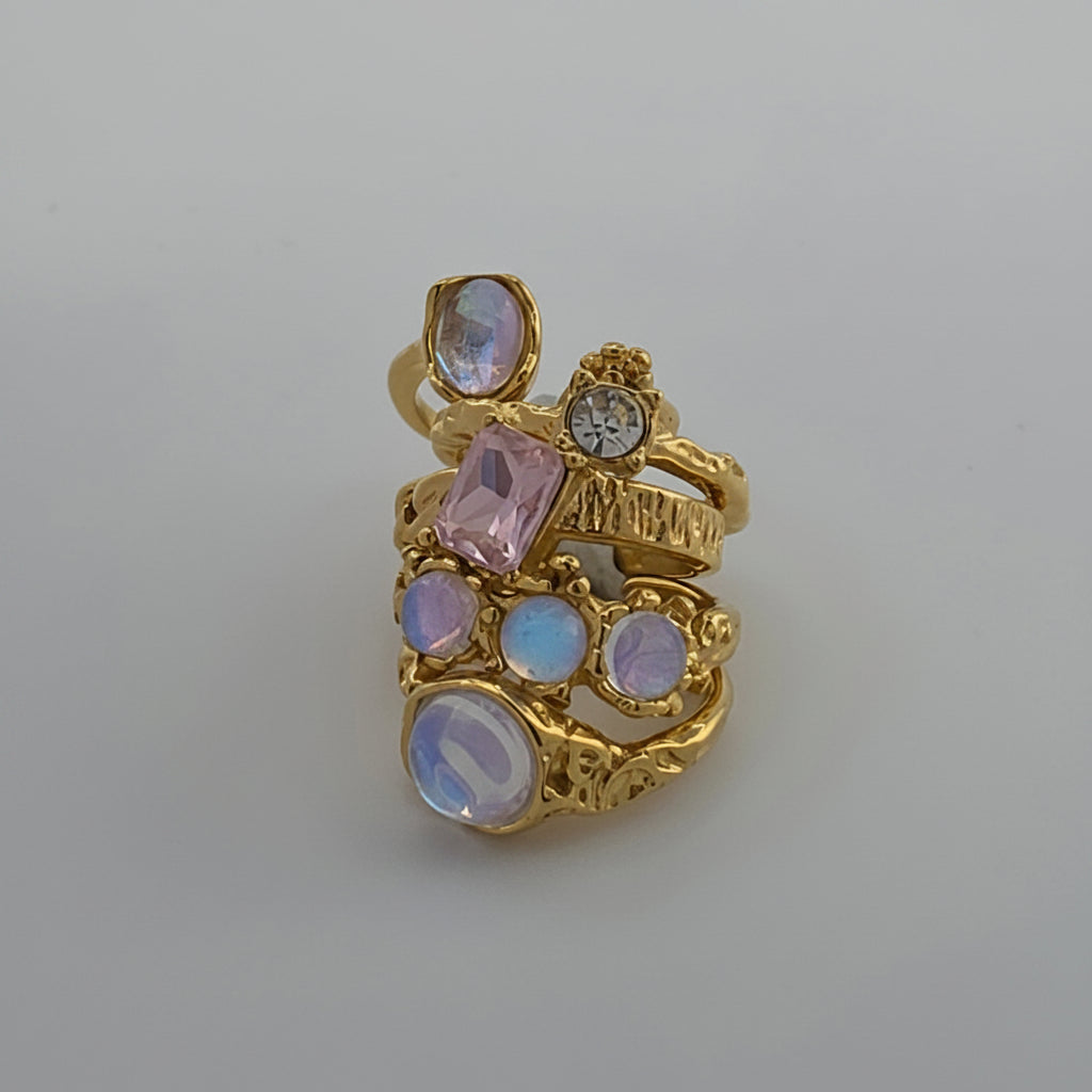 Reef - Gold & Stone Adjustable Ring