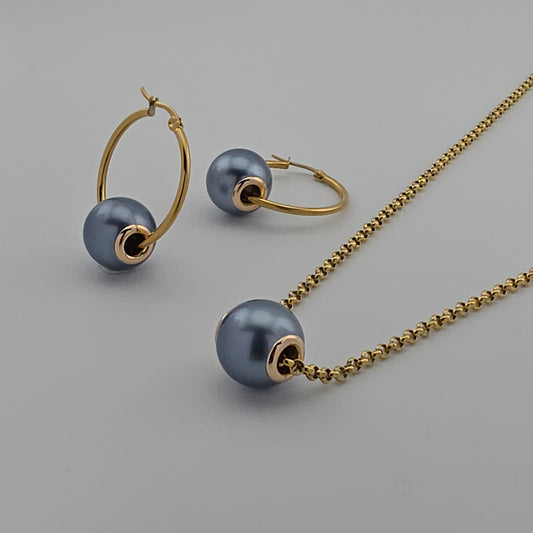Tidal - Gold & Pearl Beads Earrings