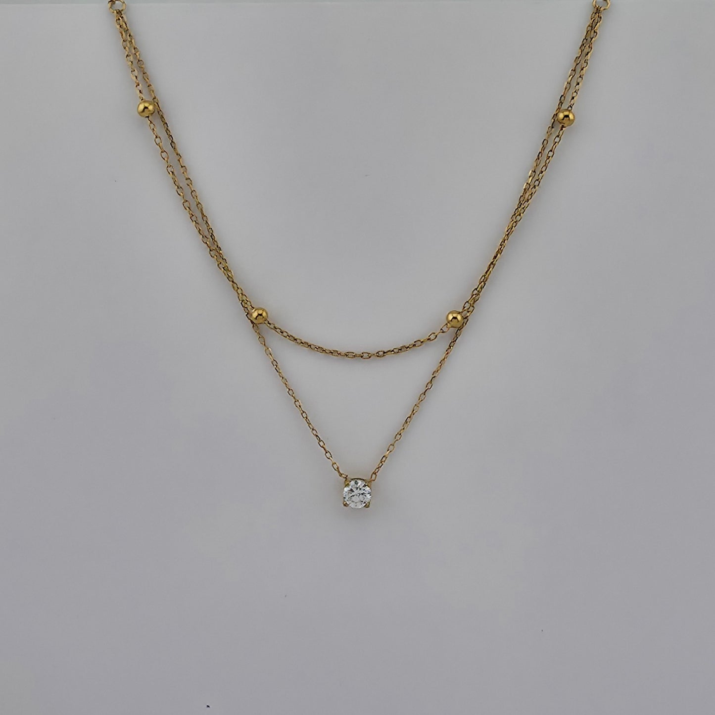 Bliss - Gold & Cubic Zirconia Layered Necklace
