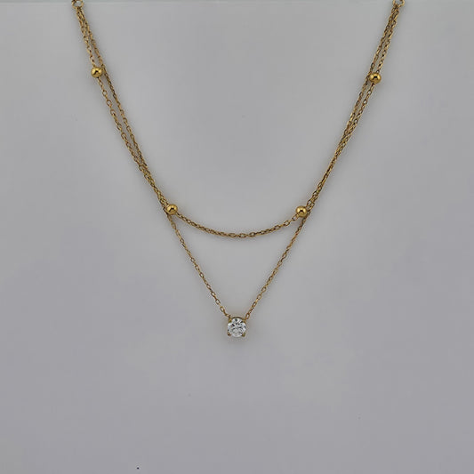 Bliss - Gold & Cubic Zirconia Layered Necklace