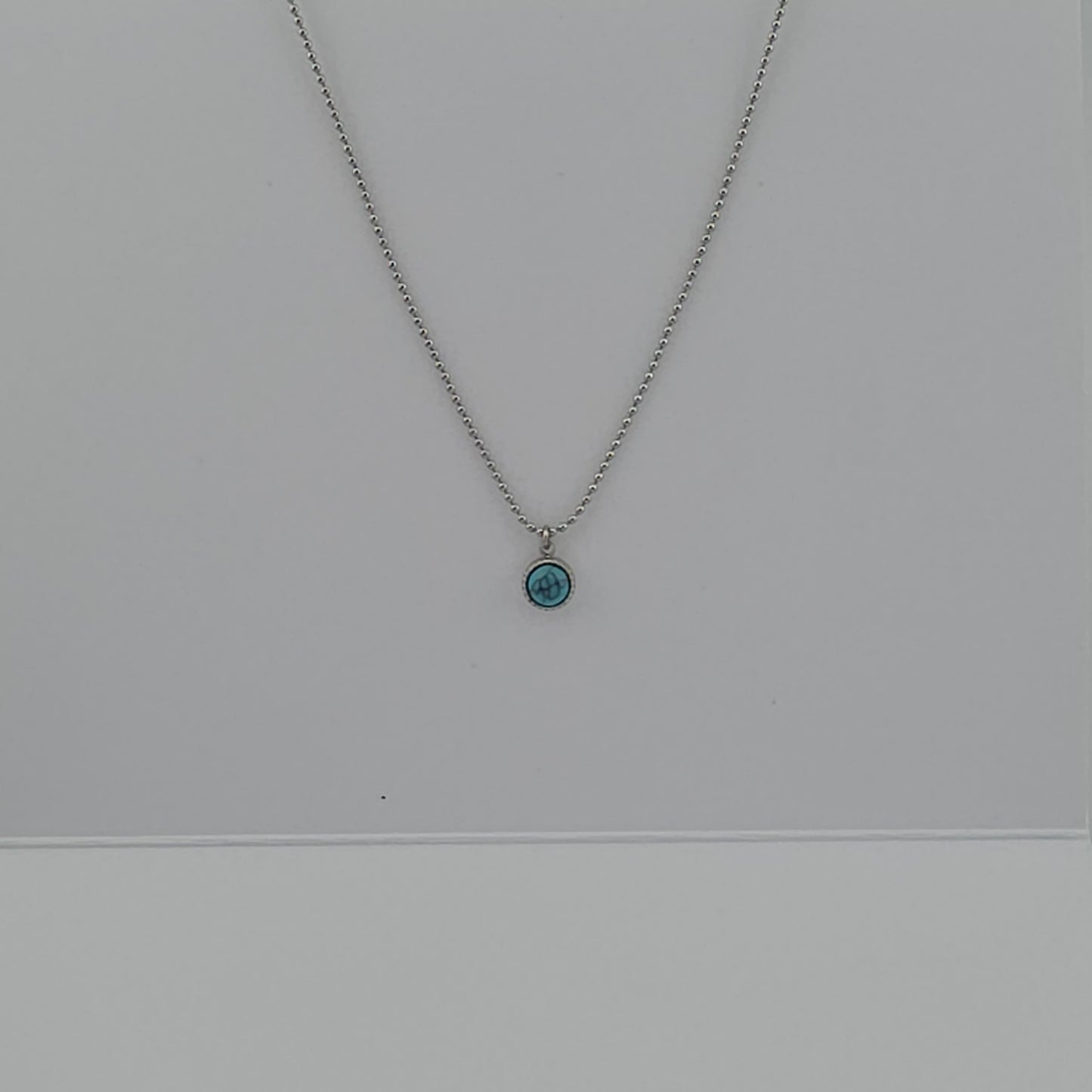 West - Stainless Steel & Turquoise Neckalce
